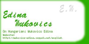 edina wukovics business card